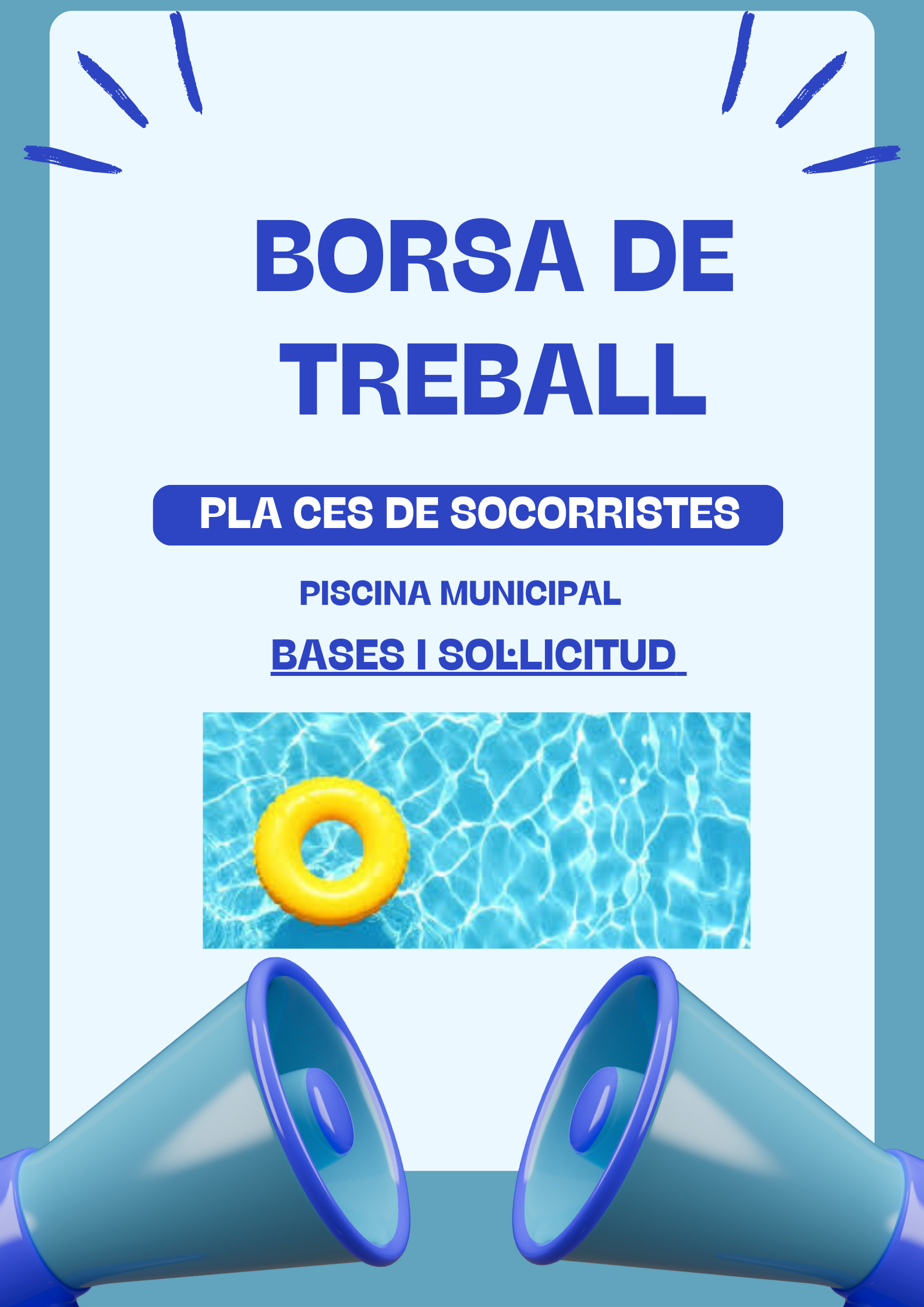 Borsa de treball de places de Socorrista de la piscina municipal 